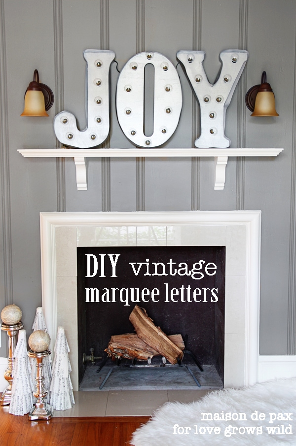 DIY vintage marquee letters