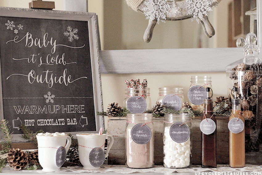 Hot Chocolate Bar and Printable Labels