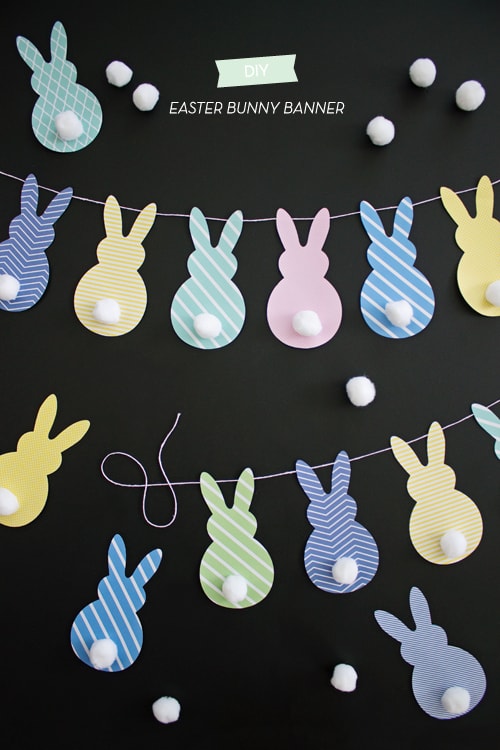 Adorable bunny banner with FREE printable!