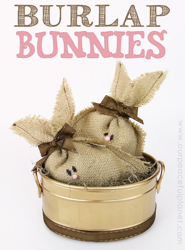 precious burlap bunny project