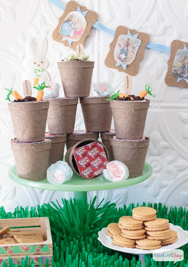 creative ideas and treats for a Peter Rabbit themed Easter party!
