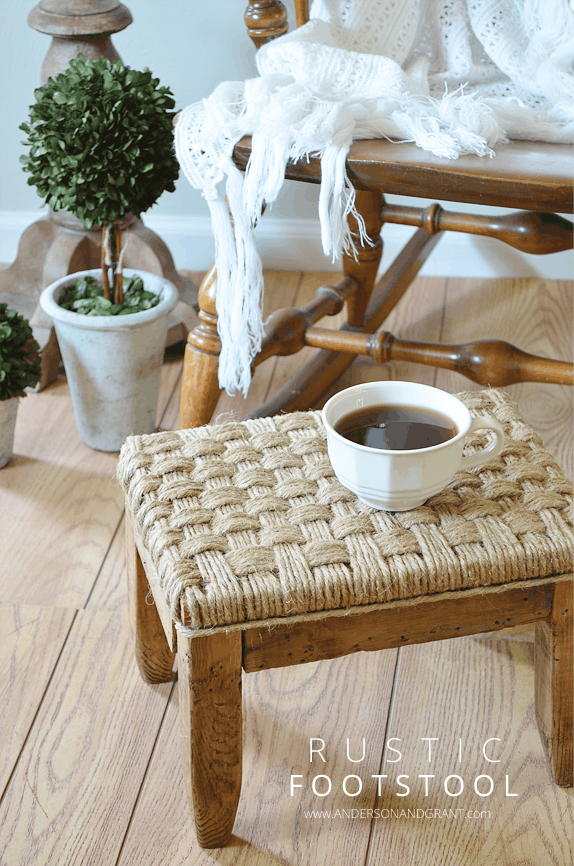 DIY Rustic Footstool anderson + grant