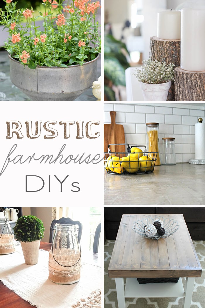 Rustic farmhouse DIY projects with tutorials