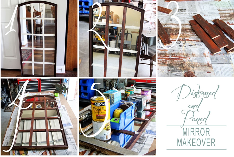 Step by step tutorial to turn a tired, outdated mirror into this gorgeous piece of art at maisondepax.com