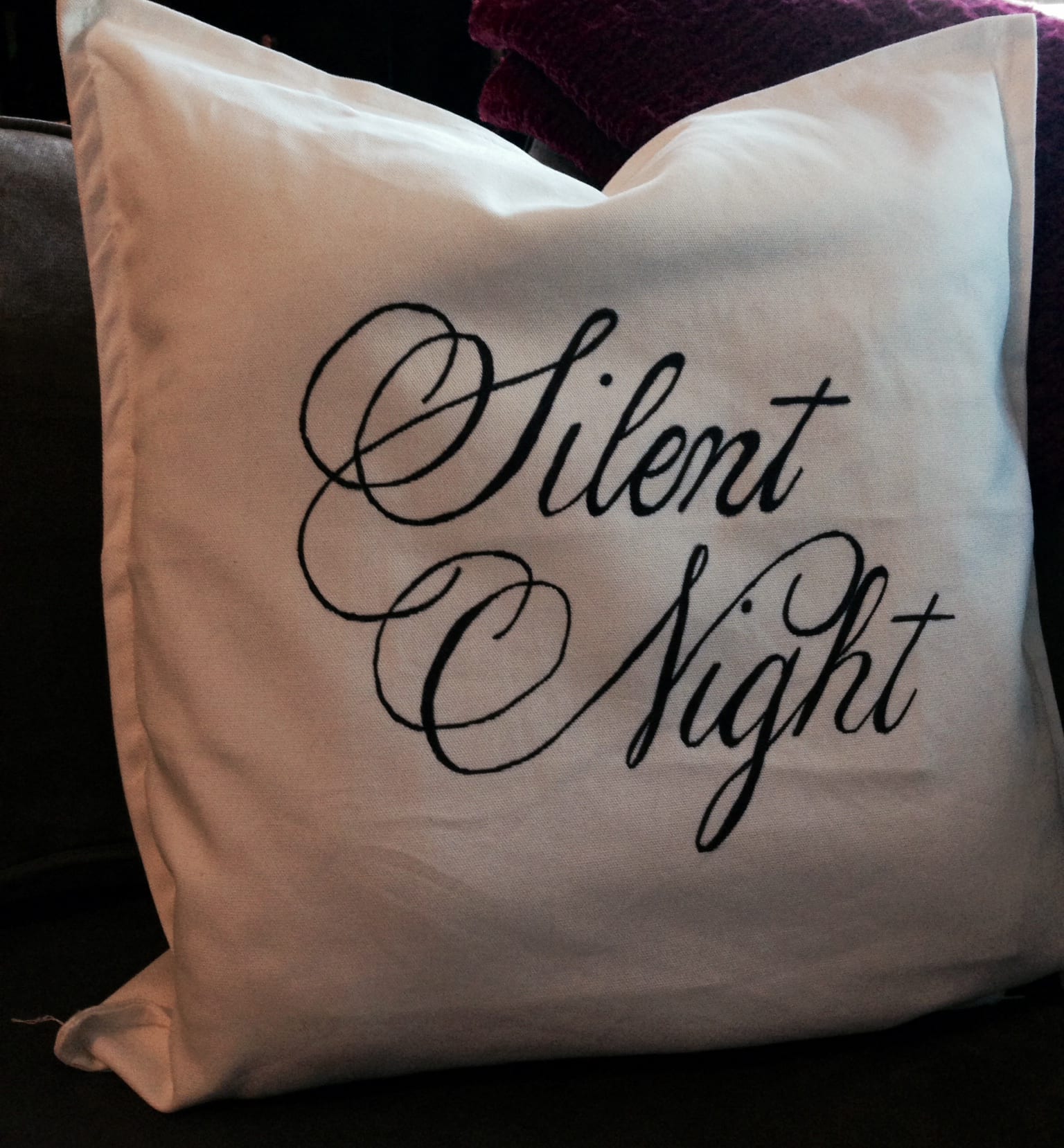 Silent Night Christmas Sharpie Pillow- Maison de Pax
