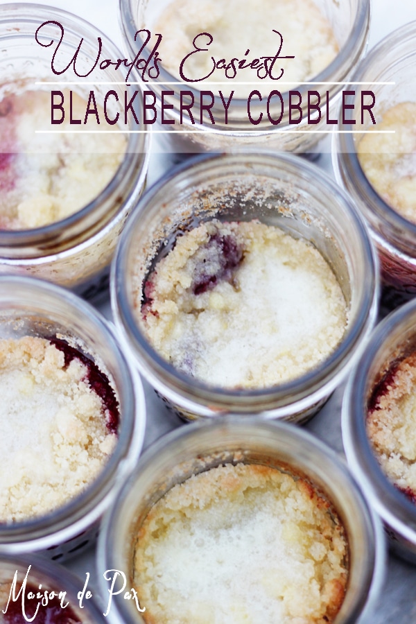 Easy and delicious blackberry cobbler