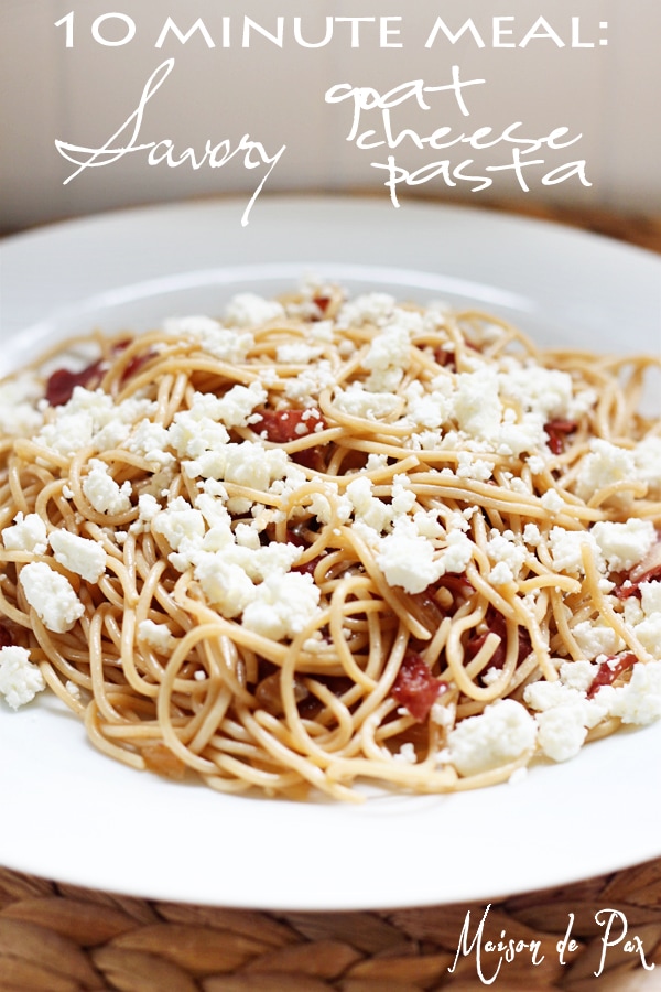Sweet and Smoky Goat Cheese Pasta