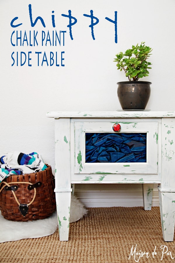 Chippy Chalk Paint Side Table