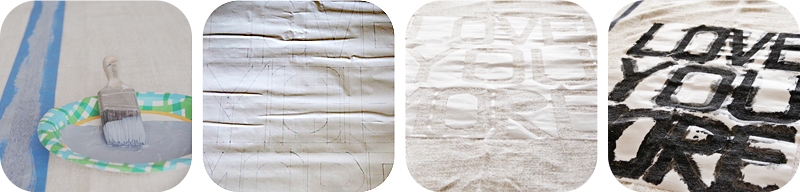 diy grain sack throw blanket with typography- Maison de Pax