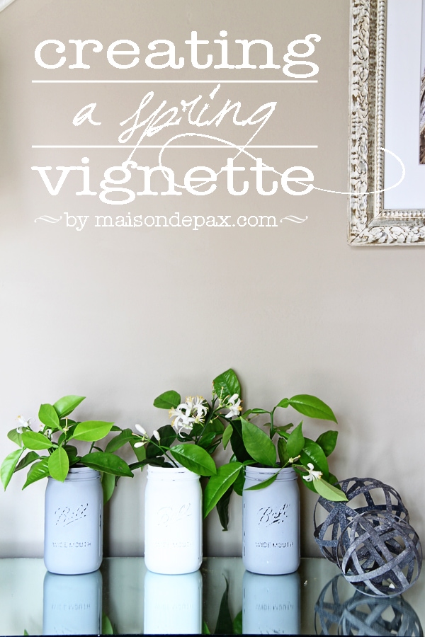 Don't miss these tips for creating a spring vignette in your own home (at www.maisondepax.com)