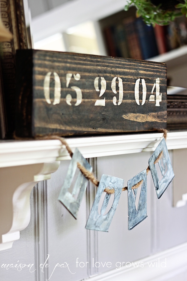 Create your own rustic wooden sign to celebrate an anniversary, birthday, or any other special occasion. Get the full tutorial on this easy DIY painted sign.