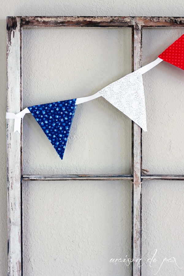 adorable and EASY no-sew bunting at maisondepax.com