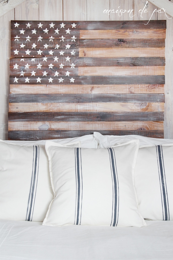 DIY Planked American Flag- Maison de Pax