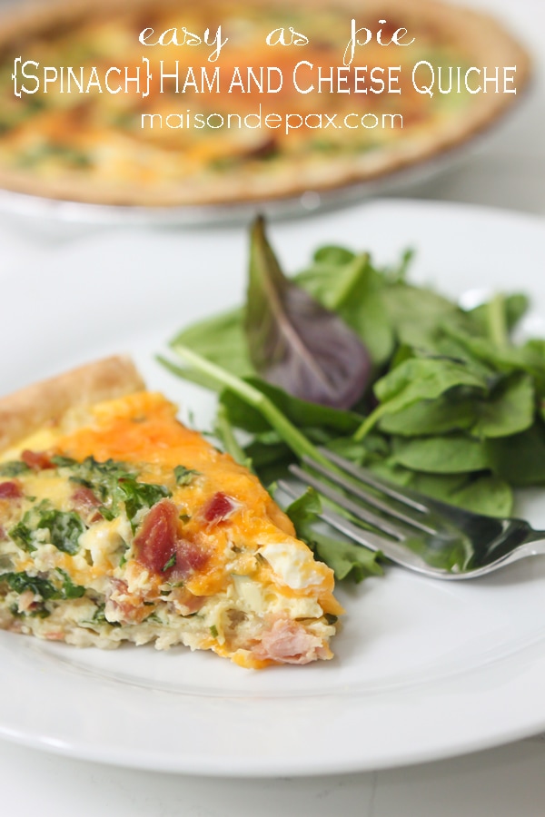 {Spinach} Ham and Cheese Quiche