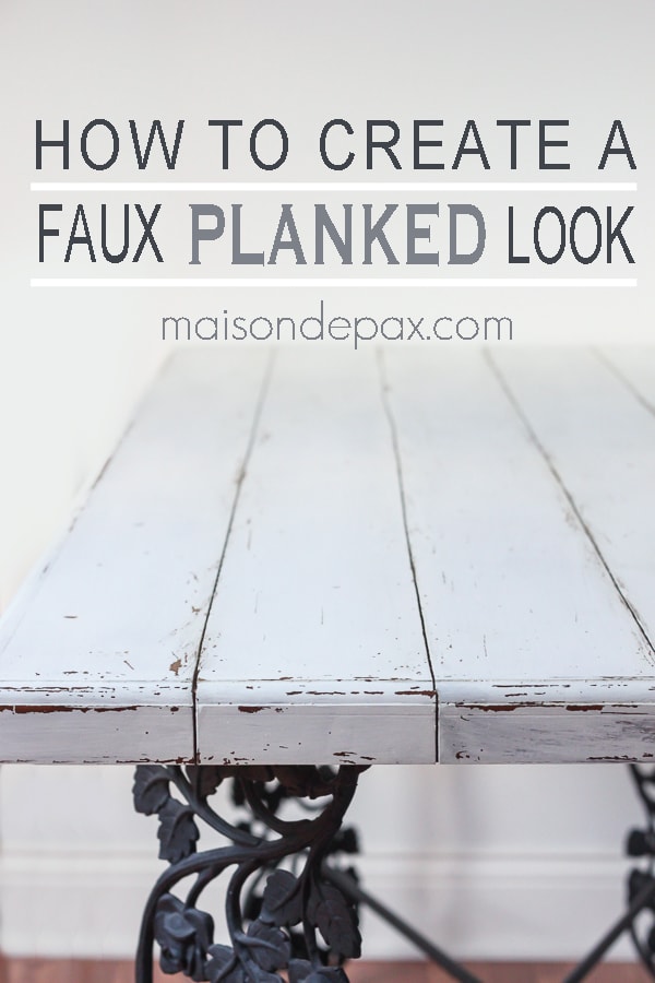 Faux Planked Desk- Maison de Pax