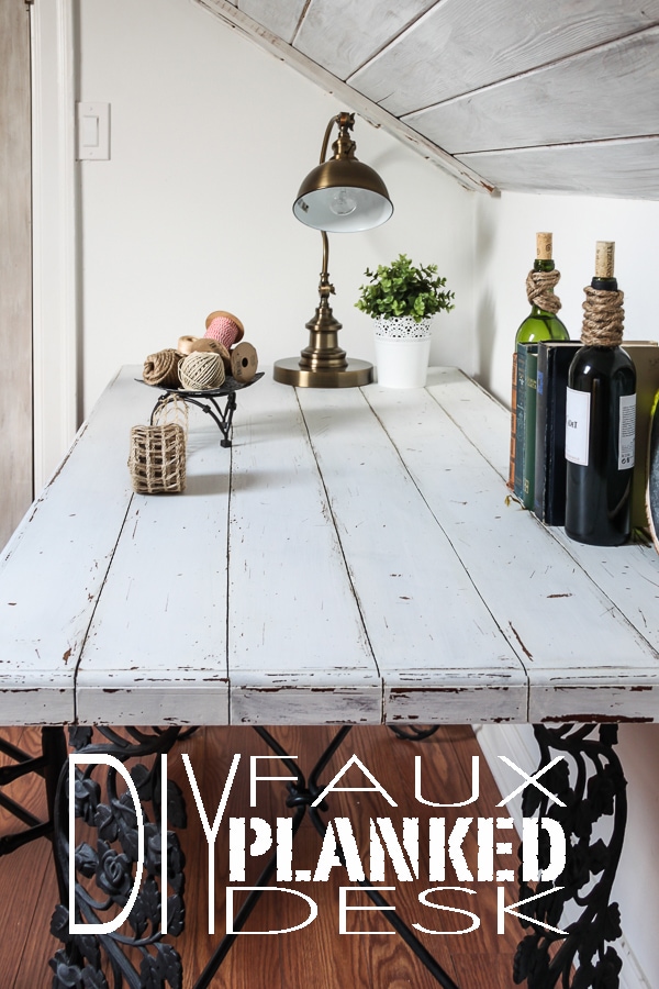 Make a gorgeous, painted, planked look desktop from plywood! via maisondepax.com