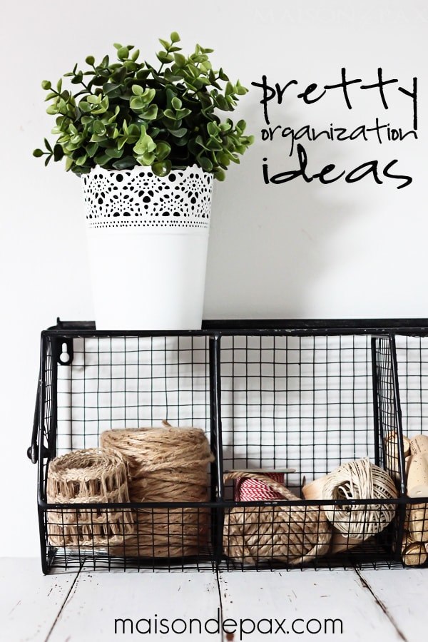 Who couldn't use more ways to organize? Creative and pretty organization ideas for office or craft room #organize #desk #craft #office
