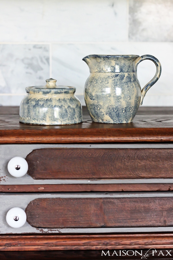 beautiful two-toned antique chest makeover via maisondepax.com #tutorial #diy #stain #paint