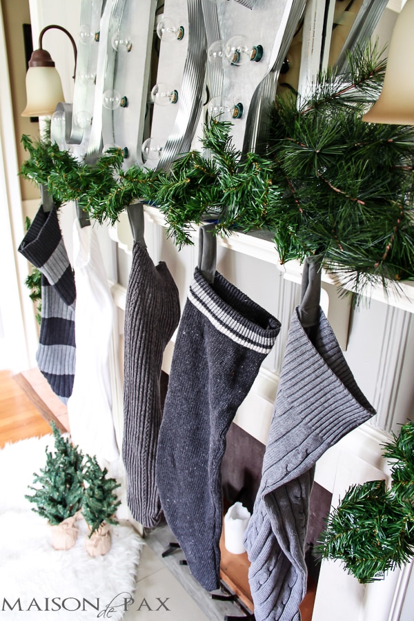 DIY stockings from thrift store socks- Maison de Pax