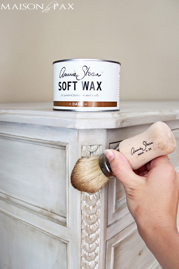 Waxing after chalk paint- Maison de Pax