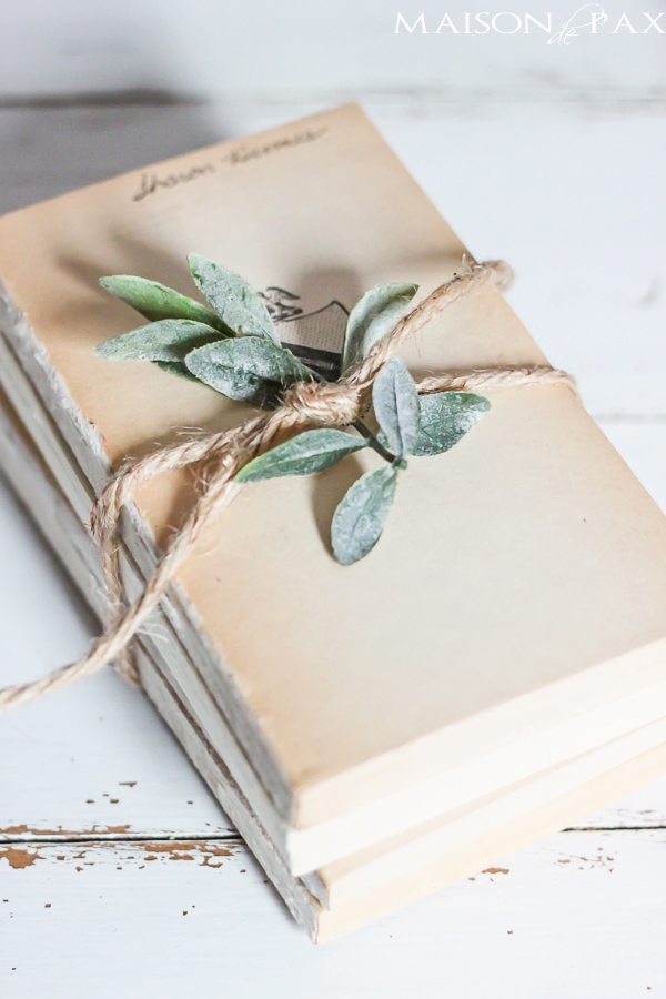 So pretty!  Great idea for old, thrift store books | MaisondePax.com