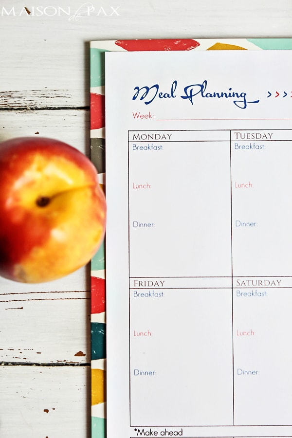 Super helpful meal planning tips and free printables | maisondepax.com