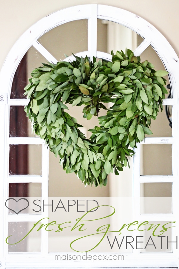 Heart-shaped wreath: gorgeous, subtle Valentine's Day touch | maisondepax.com