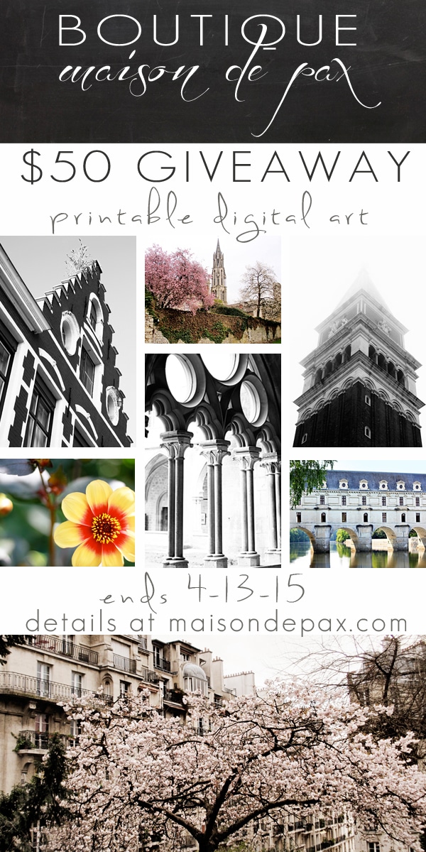 gorgeous printable digital art and photography | enter to win at maisondepax.com