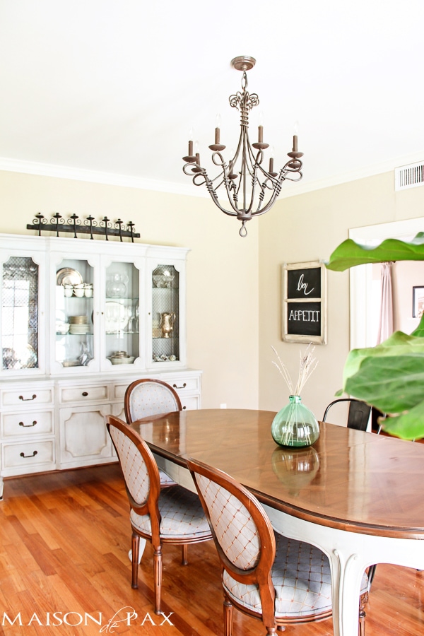 Gorgeous, simple French dining room | maisondepax.com #diy #decorating #design