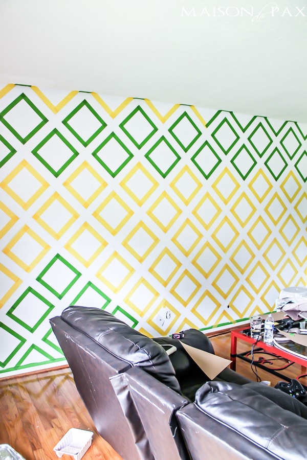 How To Update An Entire Room For Less Than 20 Maison De Pax - How To Paint A Wall With Frog Tape