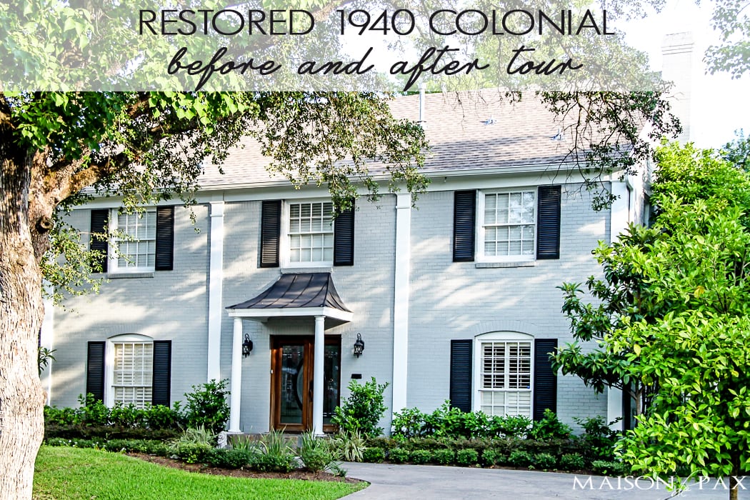 What a lovely restoration!  A 1940 colonial is made beautifully modern and functional while maintaining its original charm: get the full before and after at maisondepax.com
