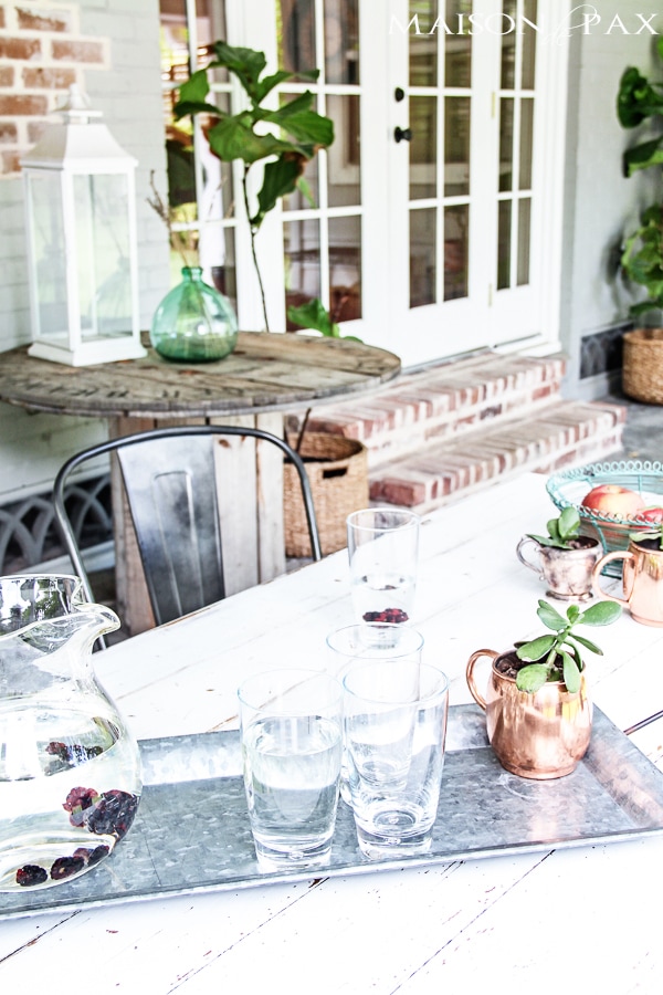 Gorgeous summer home tour full of seasonal decorating ideas... and the table on the back porch - stunning! maisondepax.com