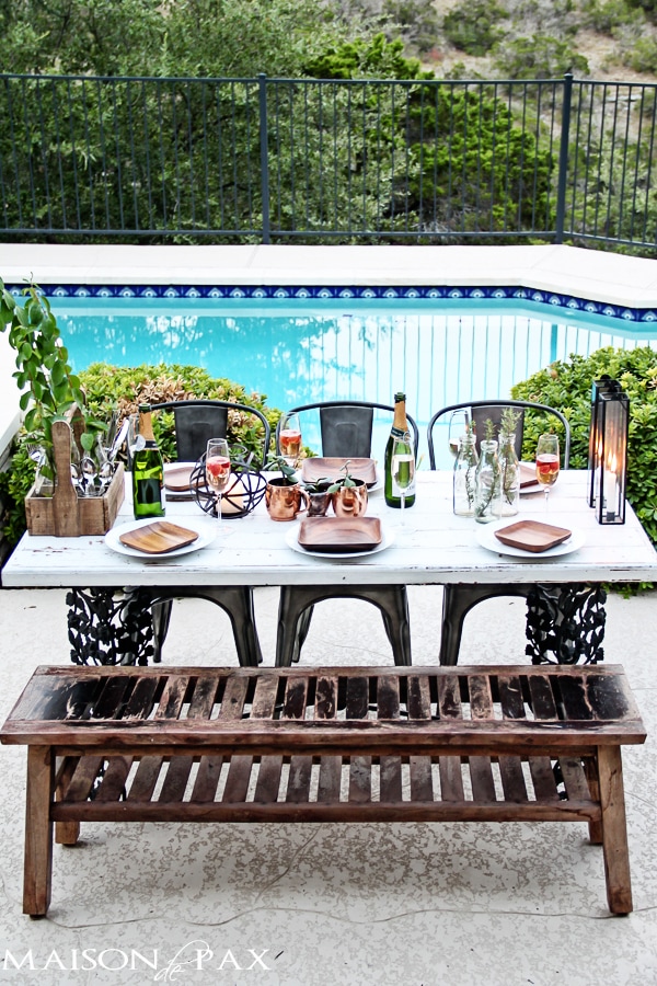 gorgeous, elegant yet casual outdoor dinner party setting | maisondepax.com