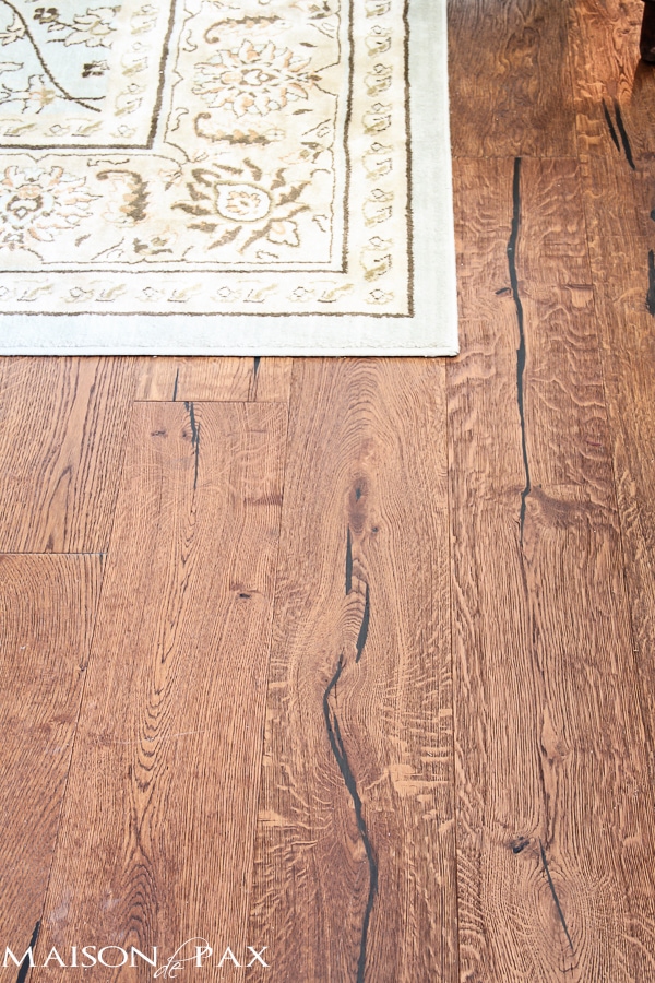 gorgeous wide plank European oak floors: the perfect brown and just a little rustic | maisondepax.com