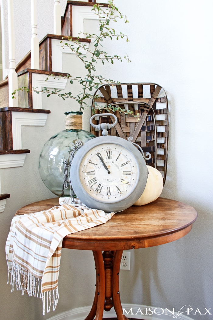 gorgeous painted vintage clock plus great tips for painting accessories | maisondepax.com