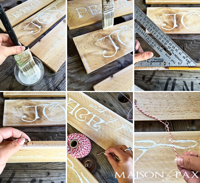 Step by step tutorial for a beautiful sign made from a cedar fence picket | maisondepax.com
