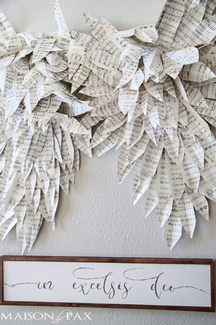 How to make angel wings from vintage sheet music... Stunning! maisondepax.com