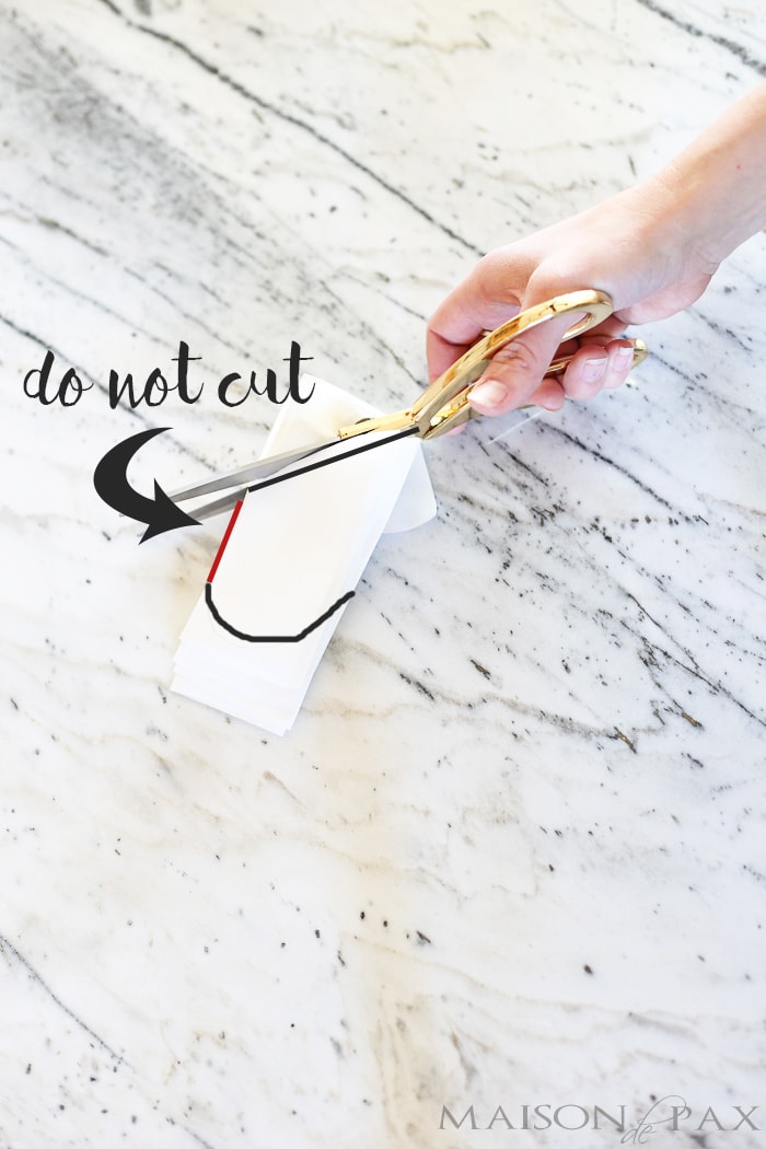 how to cut a paper heart chain- Maison de Pax