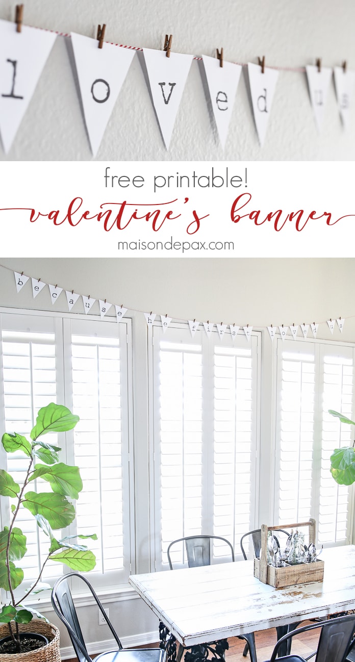 adorable bunting for Valentine's Day! - Maison de Pax