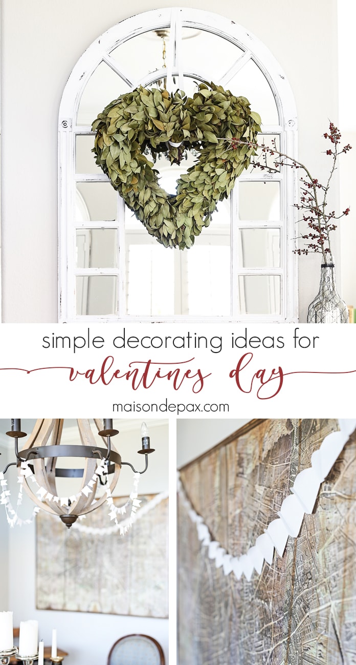 What beautiful, simple ideas for decorating for Valentine's Day: natural, neutral, calming, and lovely | maisondepax.com