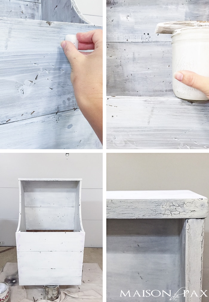 layering different colors of milk paint can create an authentic, chippy, antique look | maisondepax.com