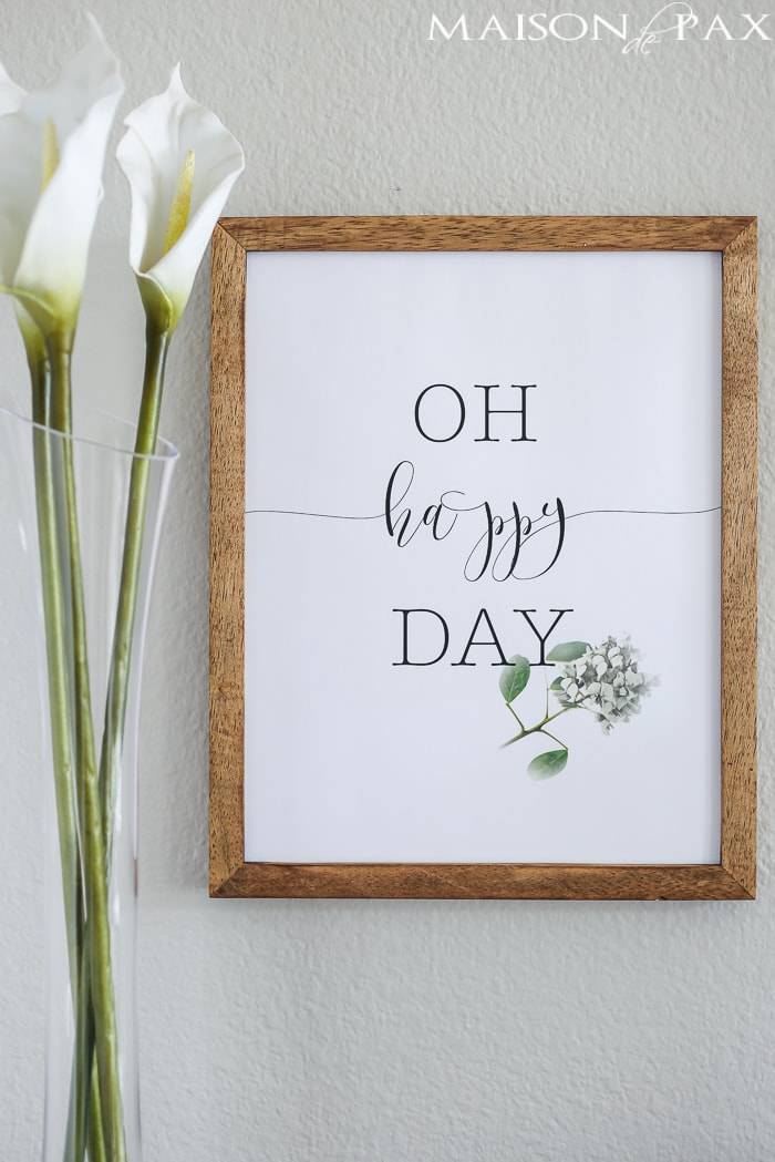 Oh Happy Day | Free Printable for Spring