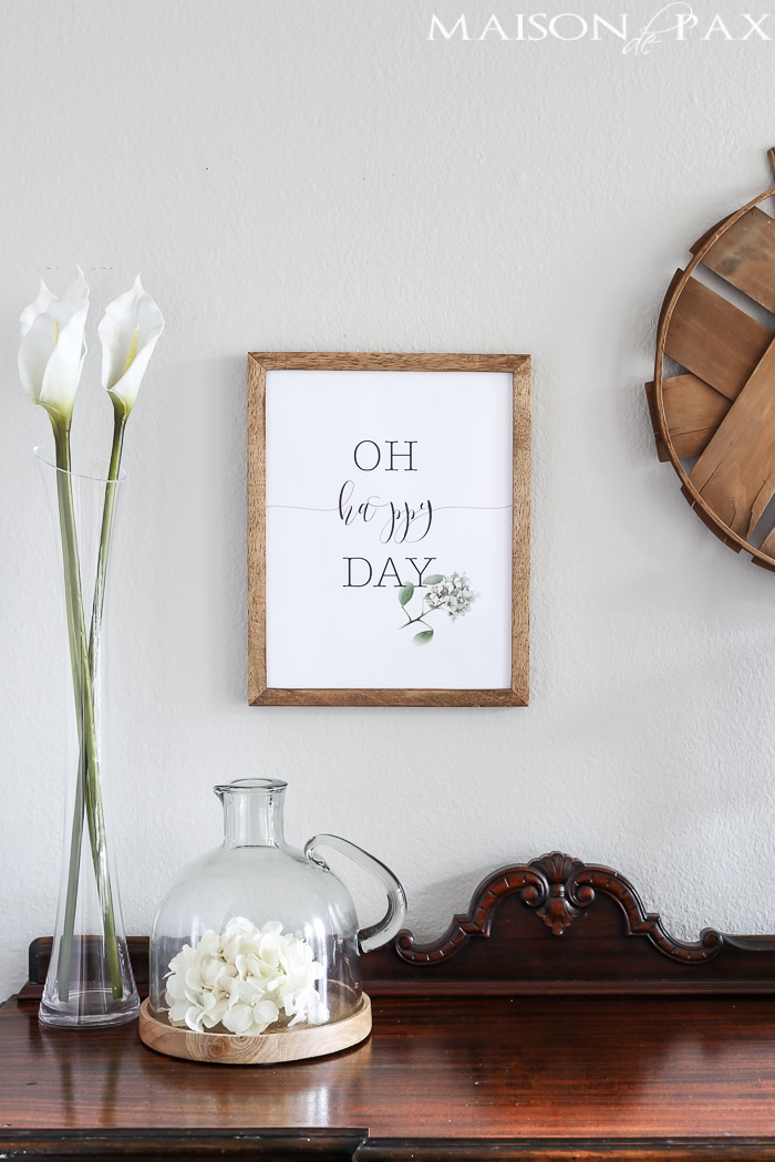 Oh Happy Day | Free spring printable available in 5 colors from maisondepax.com