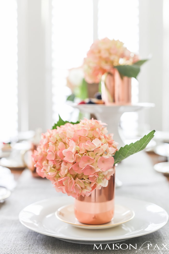 Dessert and Coffee and a Sweet Spring Tablescape