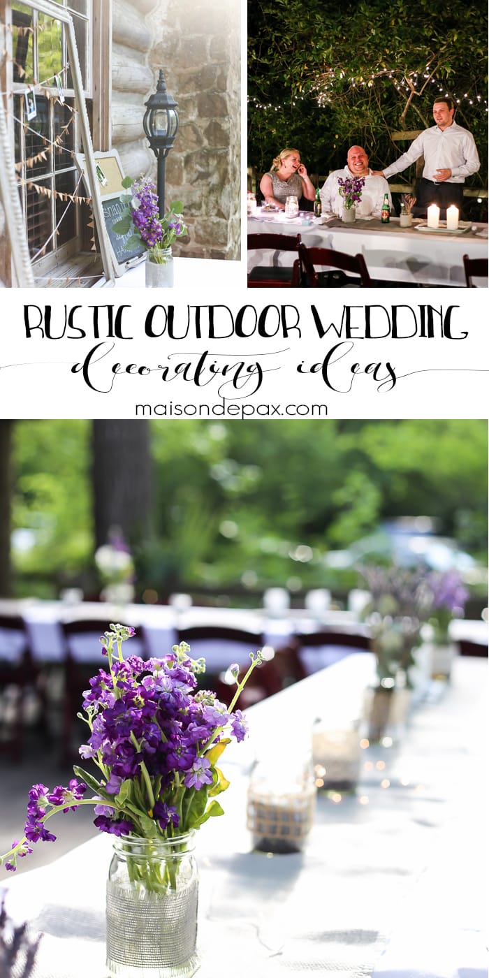 rustic wedding decorations | creative decorating ideas for a rustic chic wedding or rehearsal