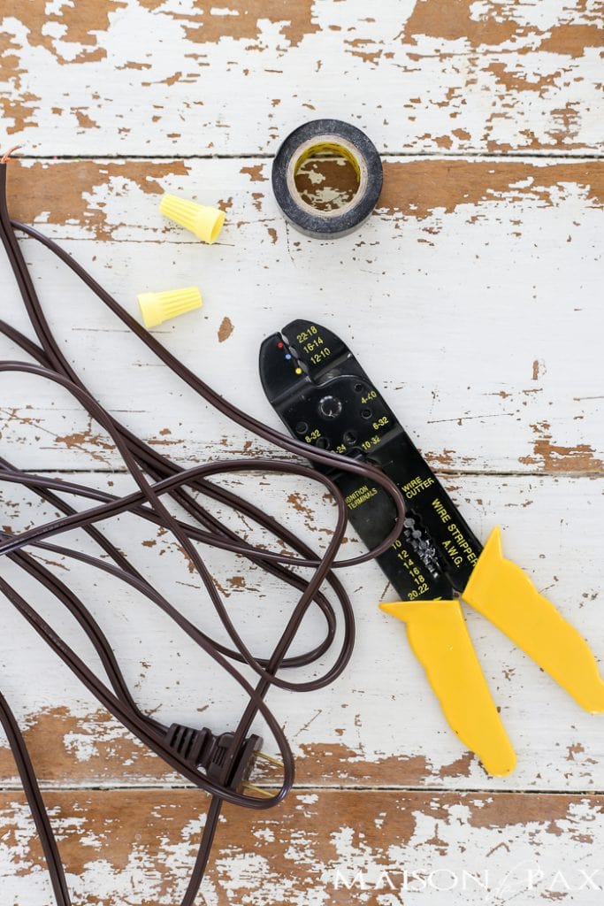 How to Turn a Hard Wire Light Fixture into a Plug In Maison de Pax