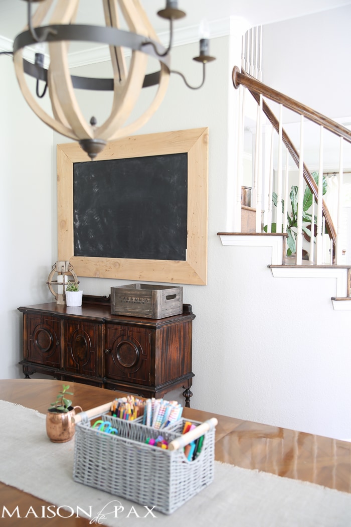 Brilliant! Tips for Organizing a Homework Space: include a chalkboard