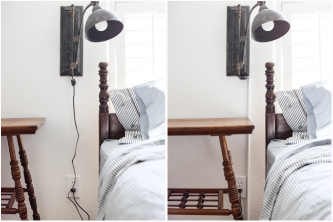 How To Turn A Hard Wire Light Fixture Into Plug In Maison De Pax - Wall Lamp Cord Cover Ikea