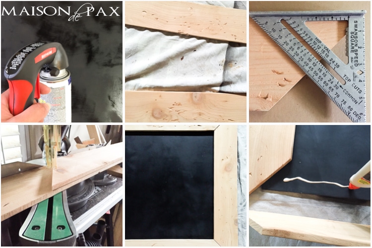 step by step tutorial for how to make a giant chalkboard with a vintage schoolroom look... for cheap!