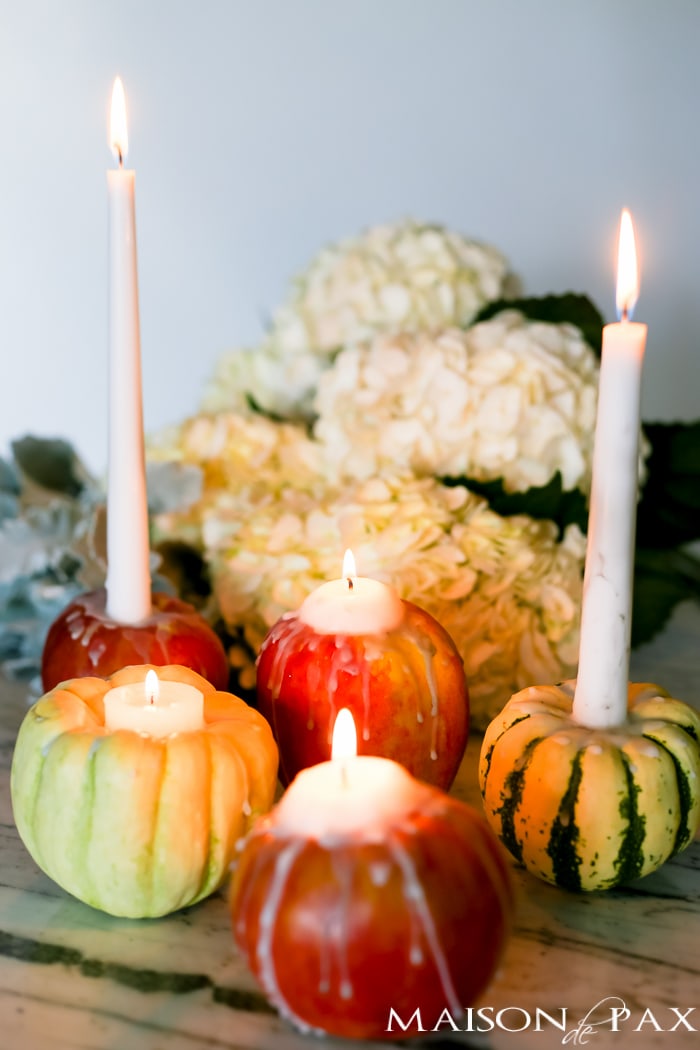 Apple and pumpkin candle tutorial- Maison de Pax